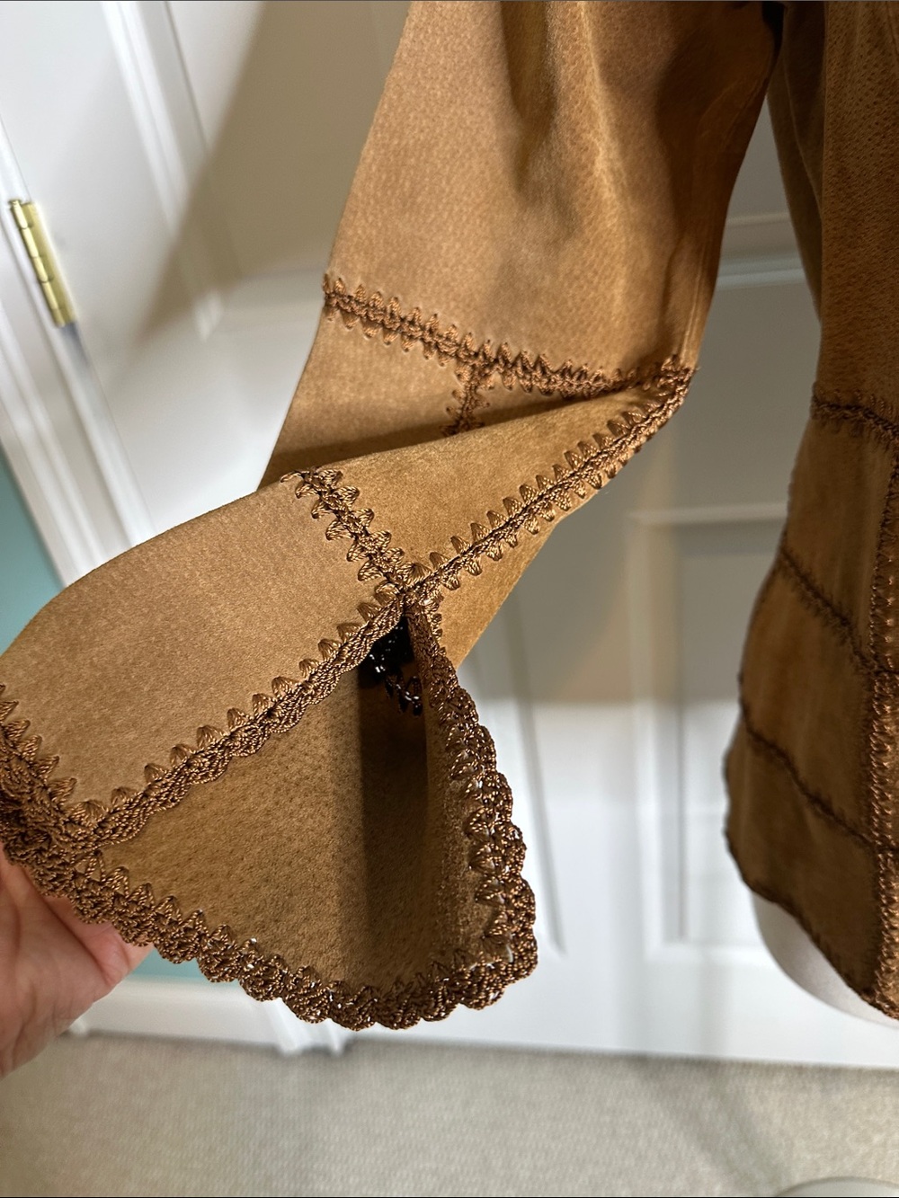 Outbrook Suede leather Blazer Jacket SzSmall - Picture 7 of 11